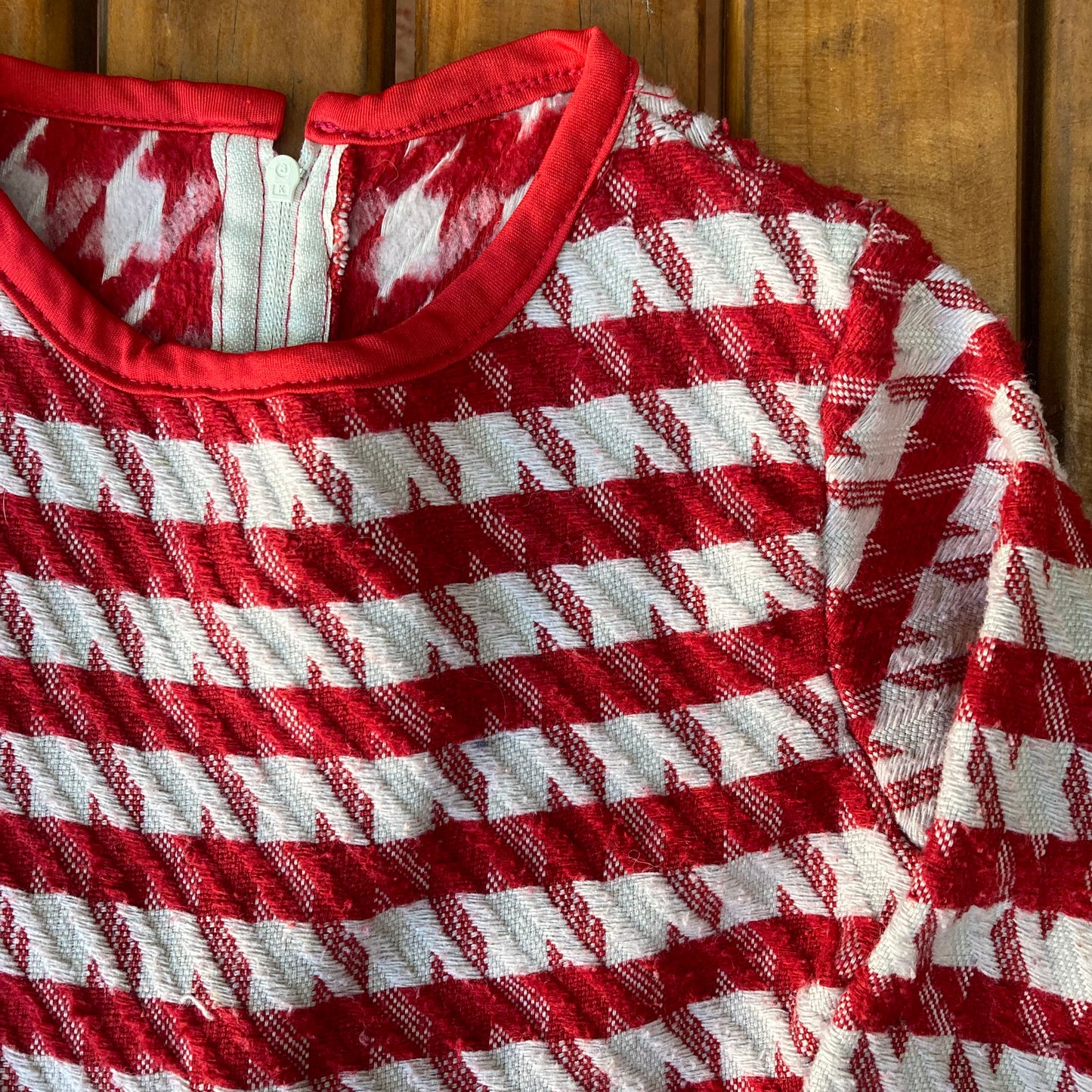 Vestido original rojo con blanco