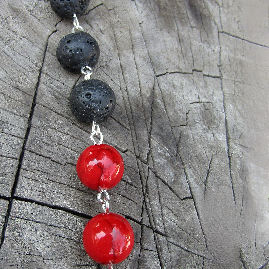 Conjunto piedra roja / volcánica