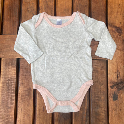 Body gris 12 meses.
