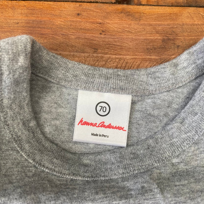 Polera gris 0-6 meses