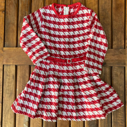 Vestido original rojo con blanco