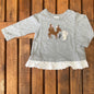 Polera gris 0-6 meses